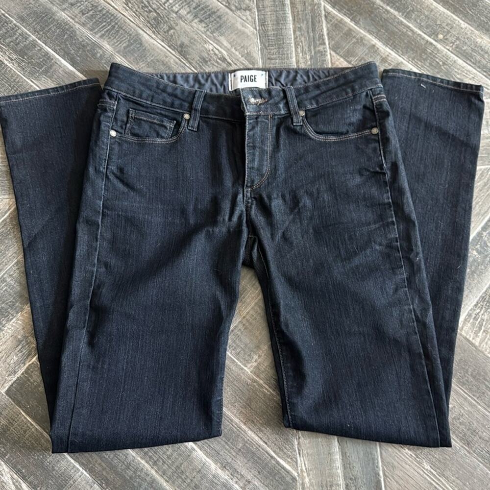 PAIGE Women's Dark Blue Skinny Jeans | Size 28